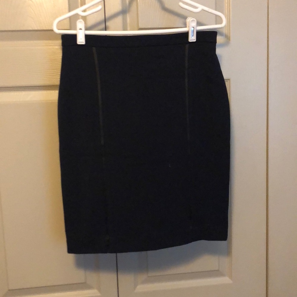 Navy pencil skirt